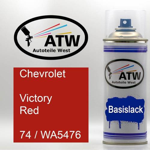 Chevrolet, Victory Red, 74 / WA5476: 400ml Sprühdose, von ATW Autoteile West.